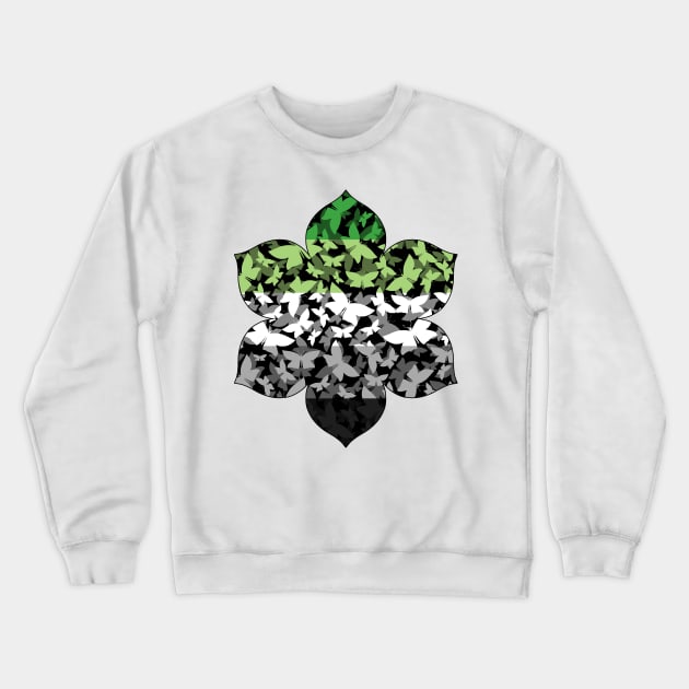 Veil of Butterflies, Pride Series - Aromantic Crewneck Sweatshirt by StephOBrien